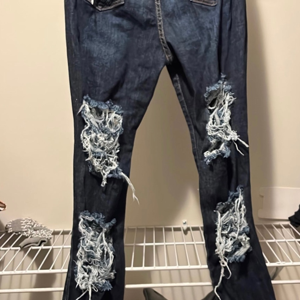 Distressed pants
